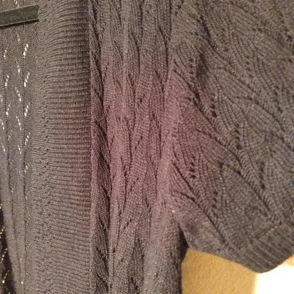 Yarn Art Vintage Open Front Short Sleeve Cardigan - Picture 5 of 7